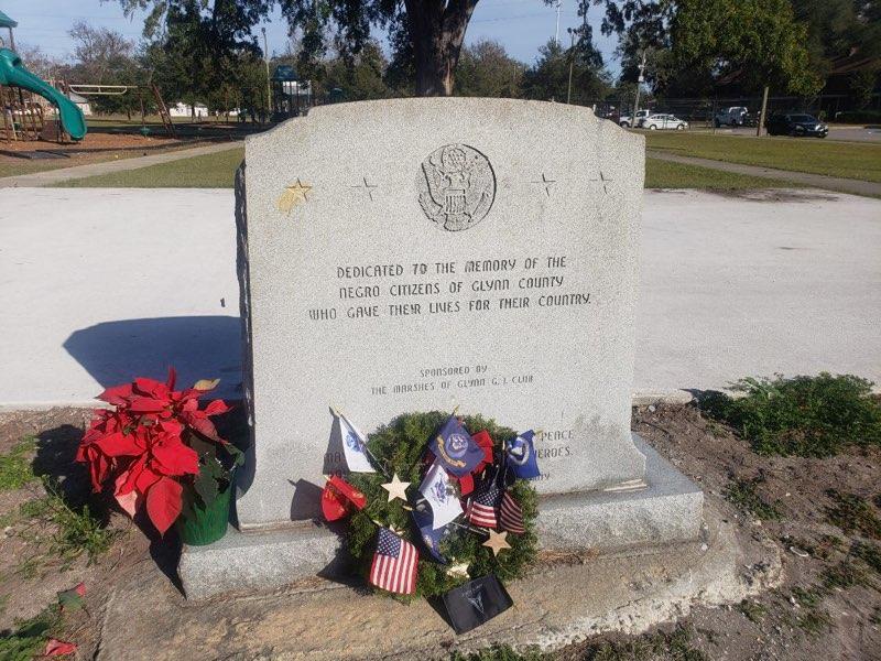 Dedicated to the Negro Citizens of Glynn County who gave their lives for their country